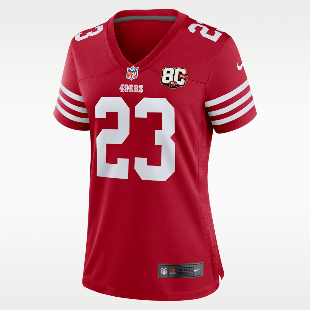 Christian McCaffrey San Francisco 49ers 80th Anniversary Women's Nike NFL Game Jersey