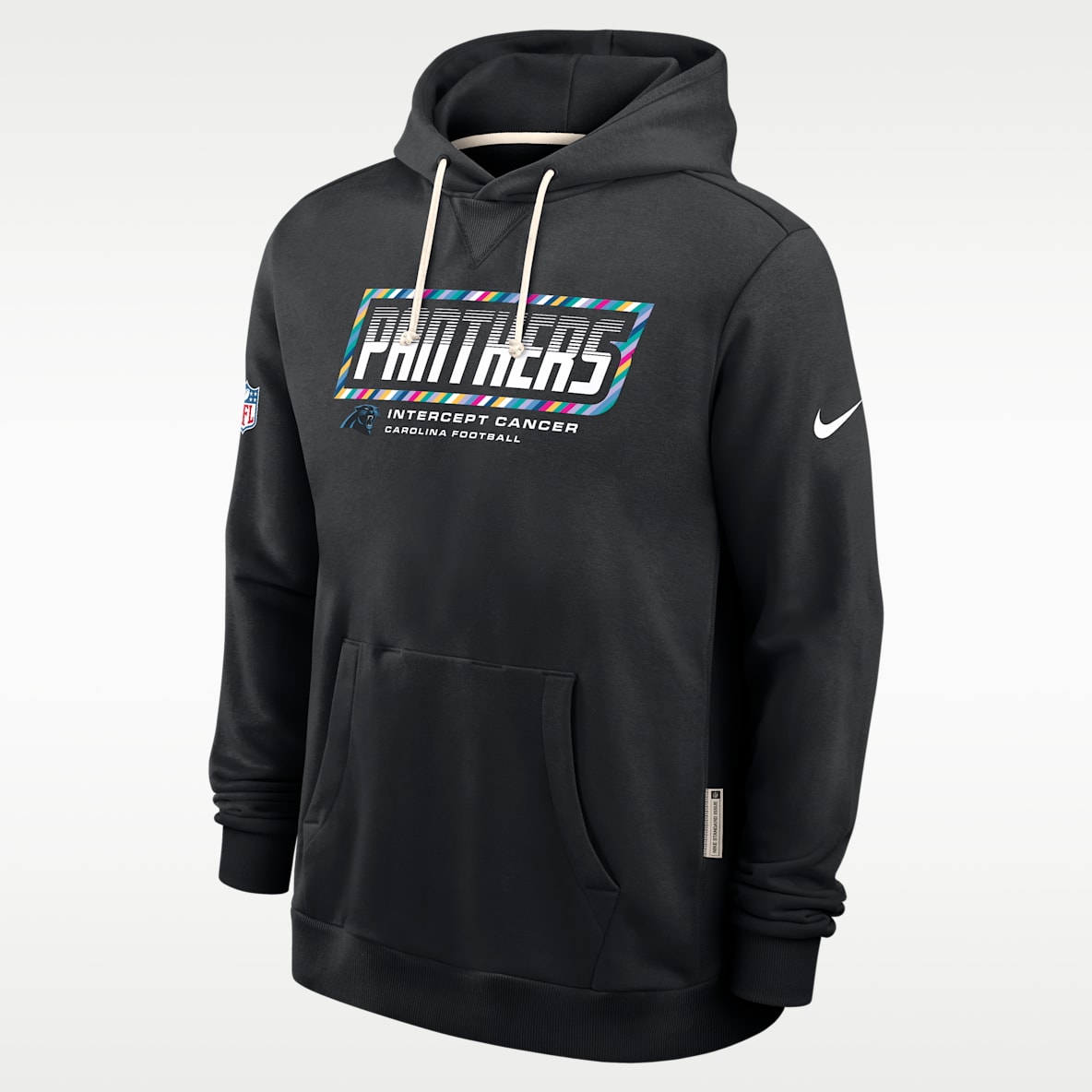 Carolina Panthers Crucial Catch Sideline Standard Issue Men's Nike Dri-FIT NFL Pullover Hoodie