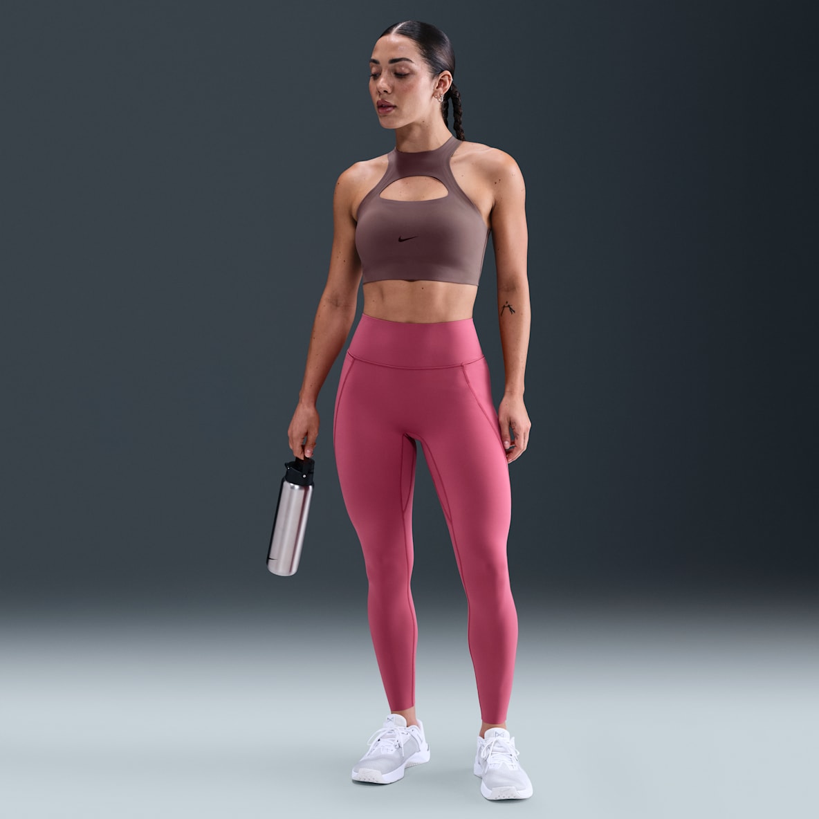 Nike Universa Women's High-Waisted 7/8 Leggings with No Front Seam
