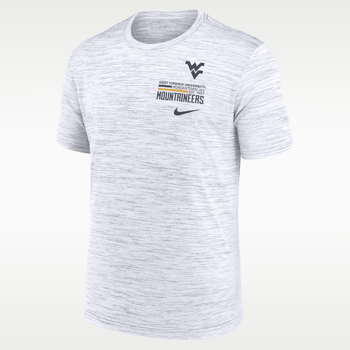 West Virginia Campus Chest Stack Velocity Men's Nike Dri-FIT College T-Shirt