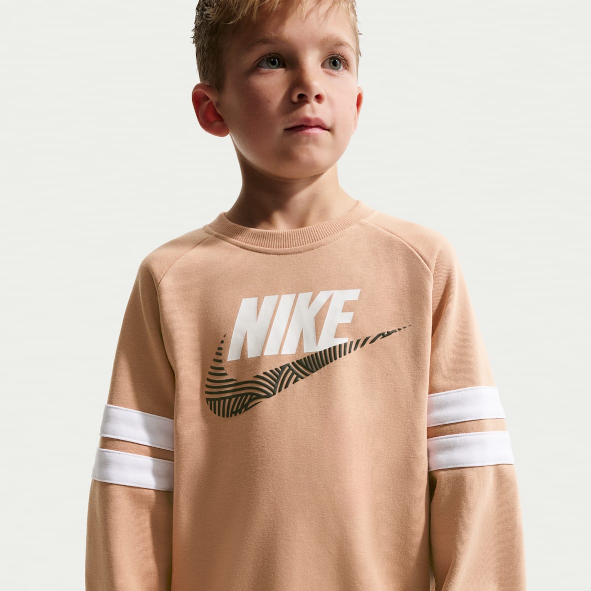 Nike Sportswear In The Zone Little Kids' French Terry Oversized Crew