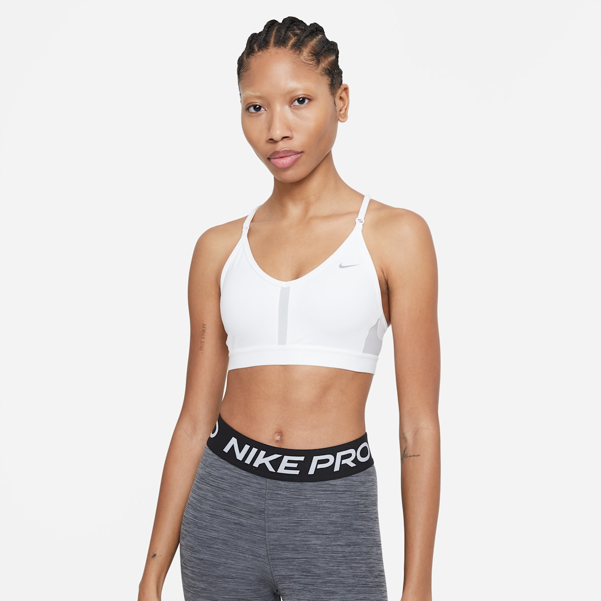 Nike Indy Bra deportivo con cuello en V de baja sujeción con almohadillas para mujer