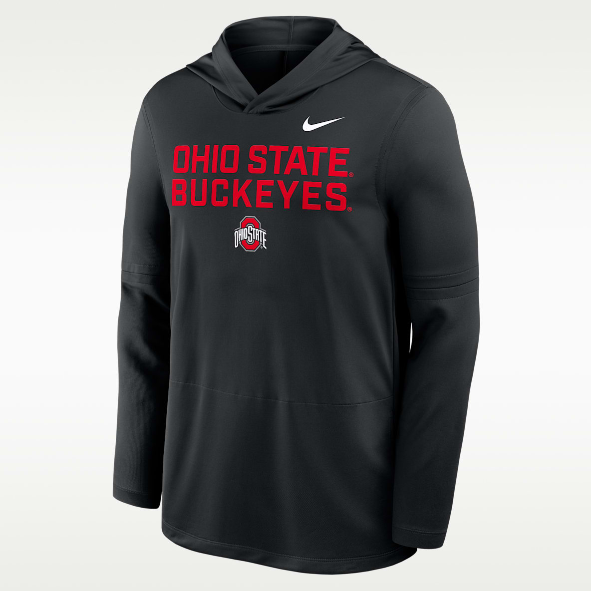 Ohio State Sideline Men's Nike Dri-FIT College Long-Sleeve Hooded Top