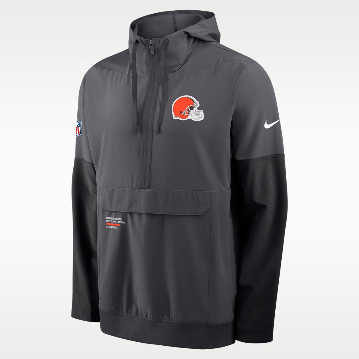 Cleveland Browns Well Rounded Anorak Men's Nike NFL 1/2-Zip Hooded Jacket