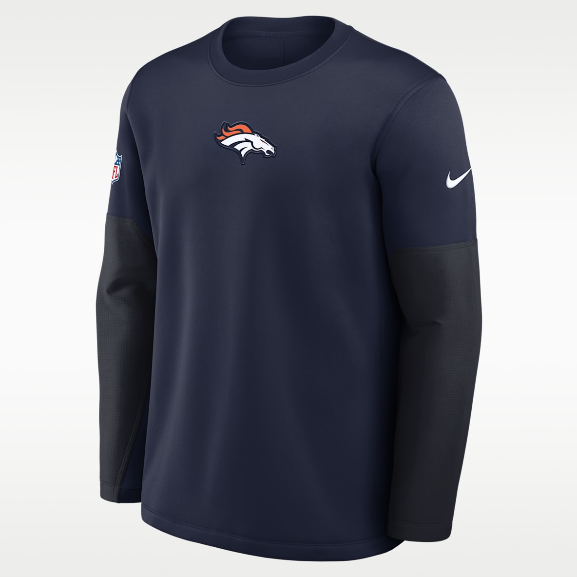 Denver Broncos Scripted To Win Sideline Coach Playera de manga larga Nike Therma-FIT de la NFL para hombre