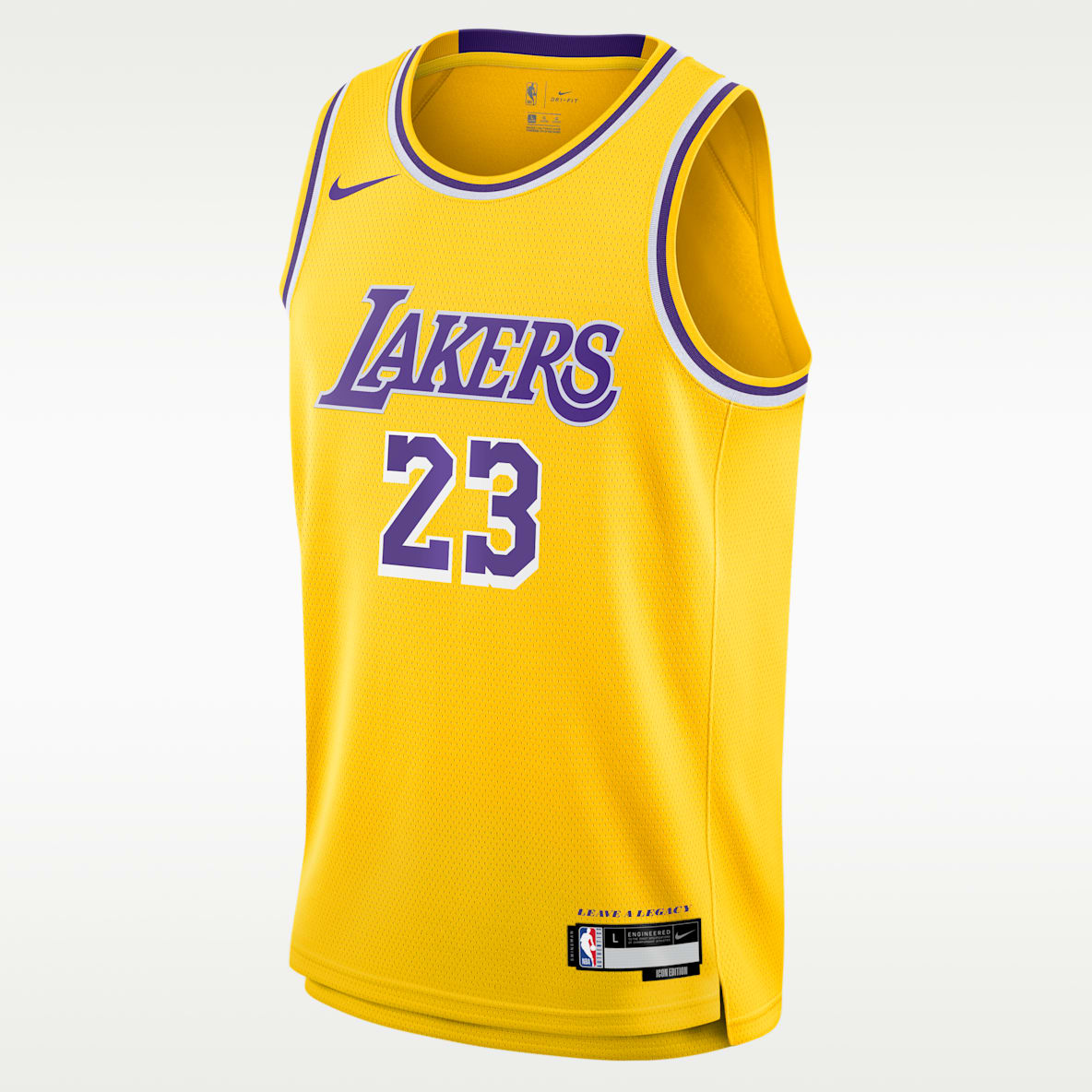 LeBron James Los Angeles Lakers 2023/24 Icon Edition Big Kids' Nike NBA Swingman Jersey