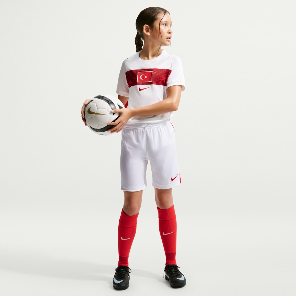Turkey 2026 Stadium Home Older Kids' Nike Dri-FIT Football Replica Shorts