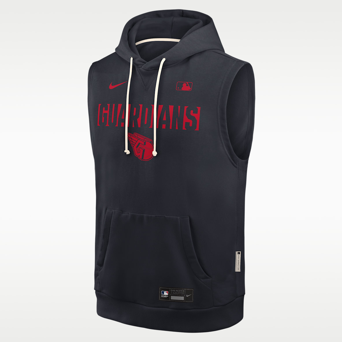 Cleveland Guardians Authentic Collection Standard Issue Men's Nike Dri-FIT MLB Sleeveless Pullover Hoodie