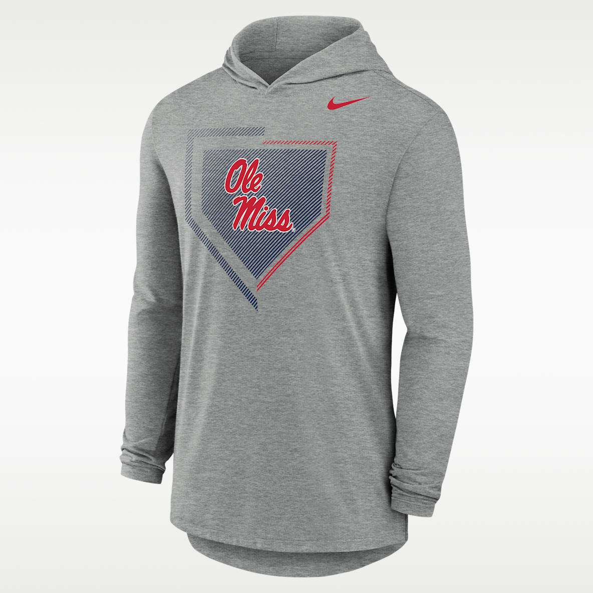 Nike College (Ole Miss Rebels) Men's Long-Sleeve Hooded Baseball T-Shirt