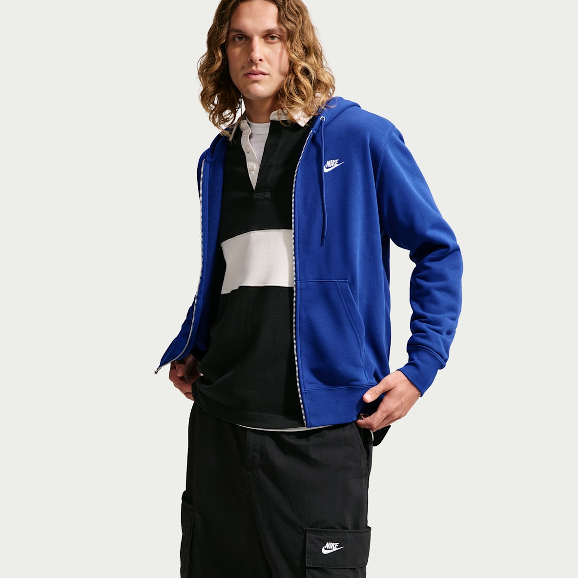 Nike Club Sudadera con gorro de French Terry con cierre completo para hombre