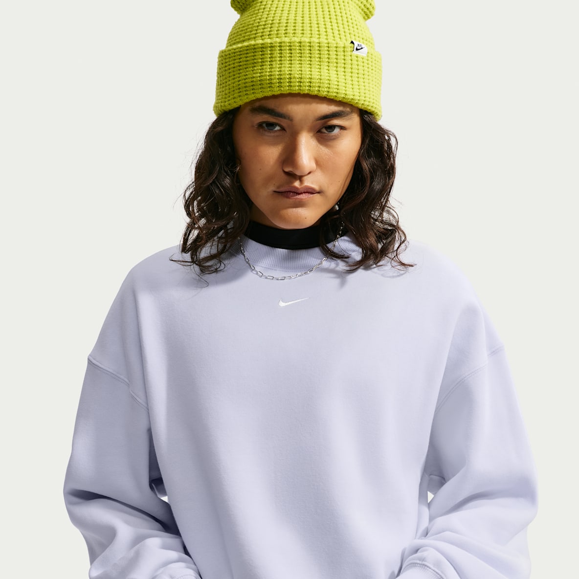 Nike Studio Fleece Medium Weight Women's Oversized Crew-Neck Sweatshirt