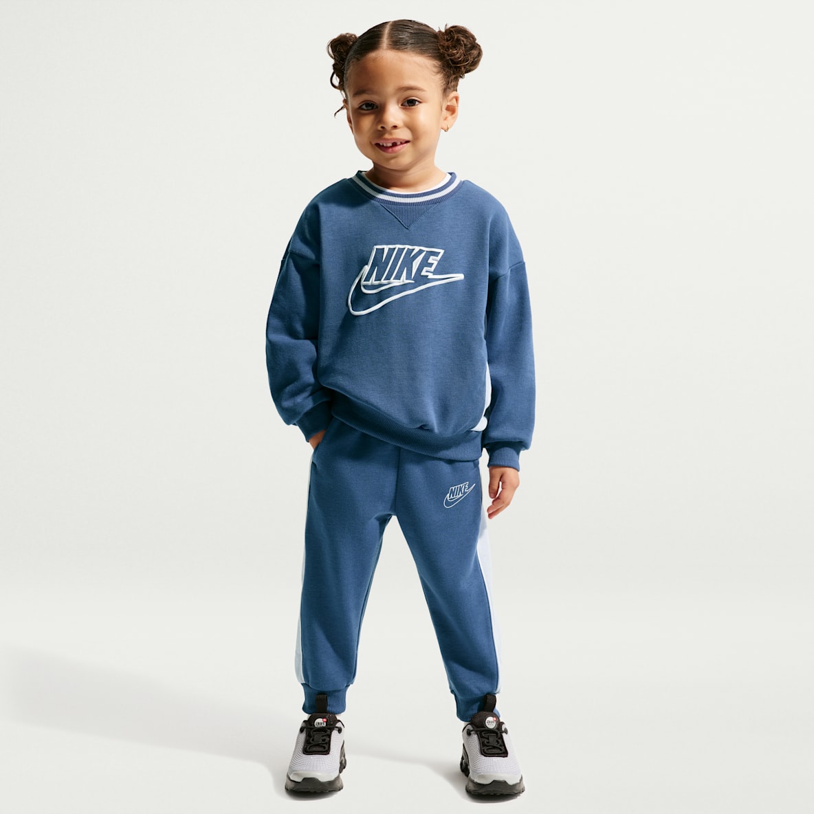 Nike Conjunto de 2 piezas de cuello redondo infantil de French Terry