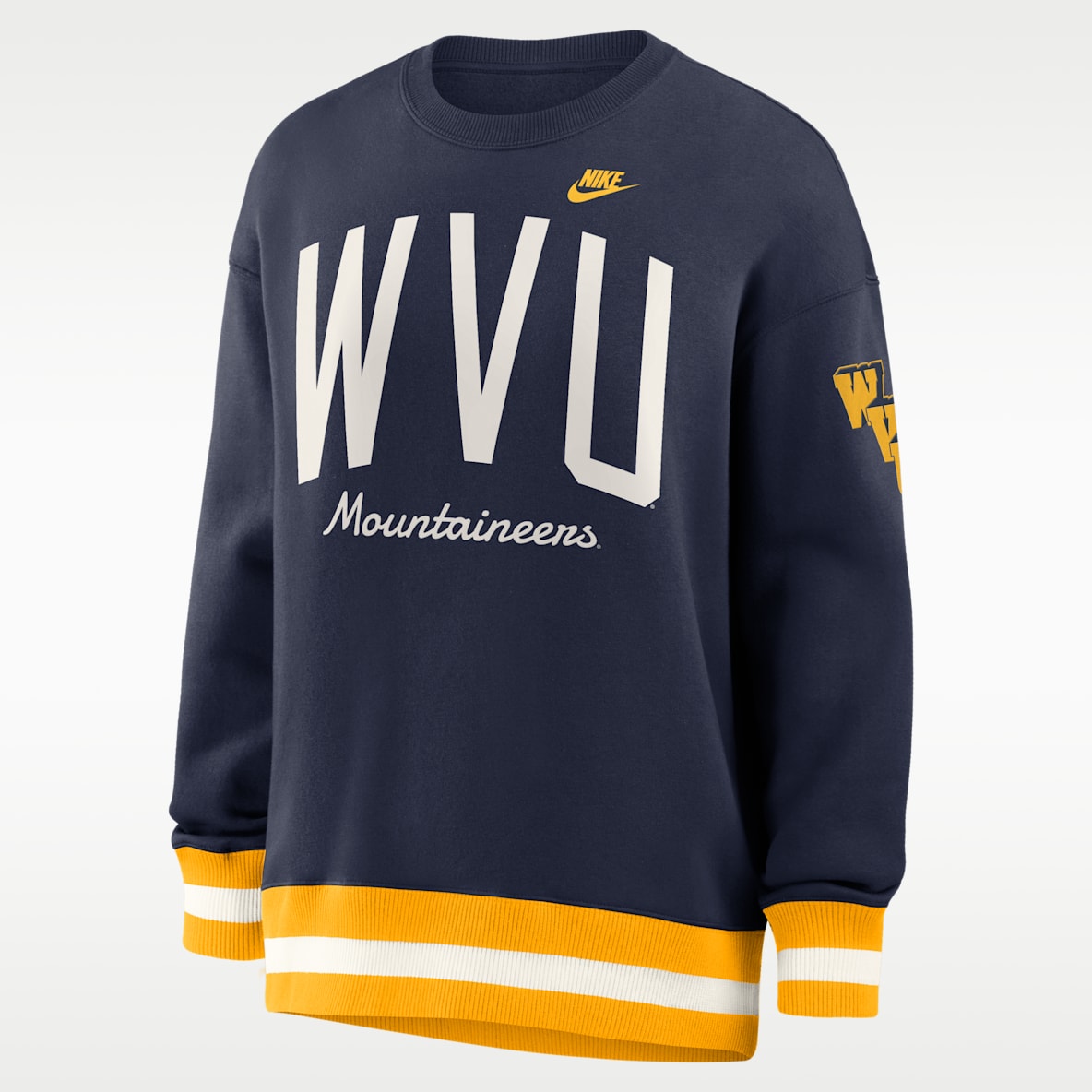 West Virginia Legacy Sudadera de cuello redondo sin cierre universitaria Nike para mujer