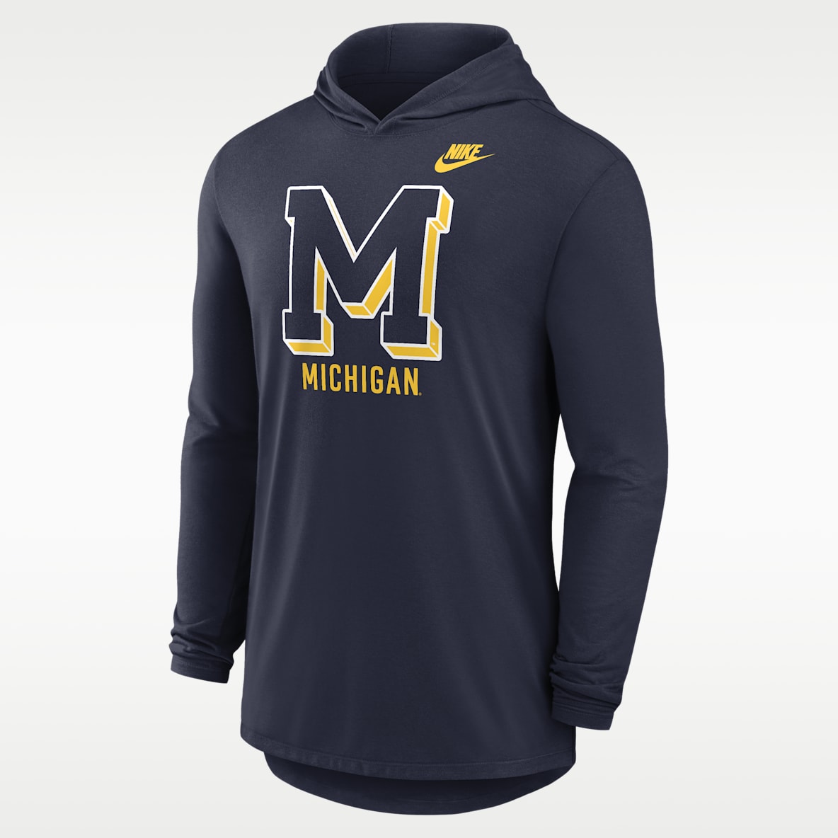 Michigan Legacy Men's Nike Dri-FIT College Long-Sleeve Hooded T-Shirt