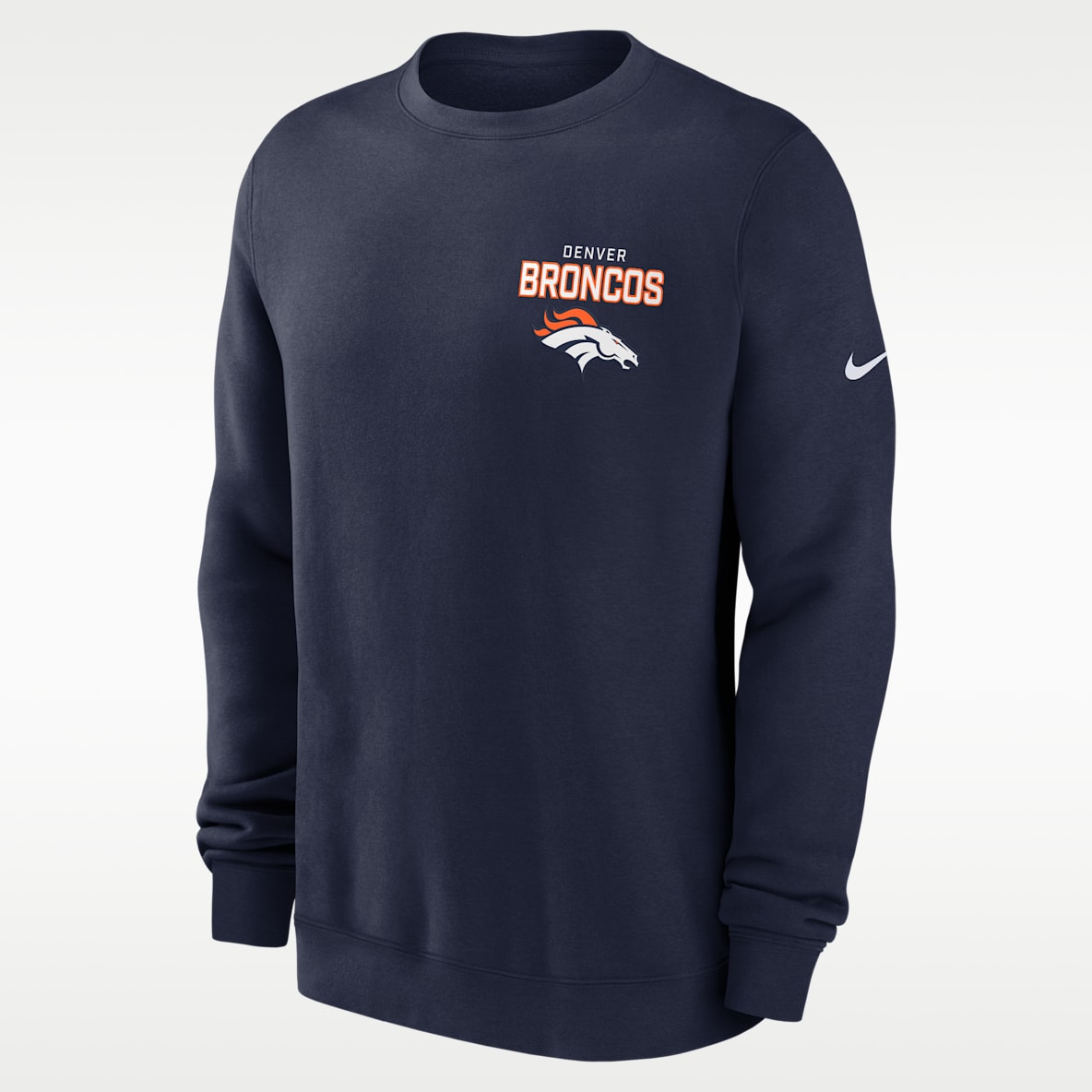 Denver Broncos Draw Block Club Sudadera de cuello redondo sin cierre Nike de la NFL para hombre