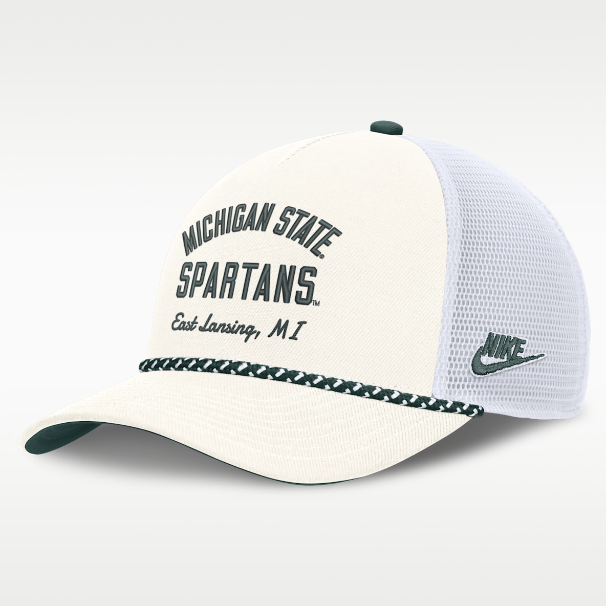 Michigan State Denim Men's Nike College Trucker Adjustable Hat
