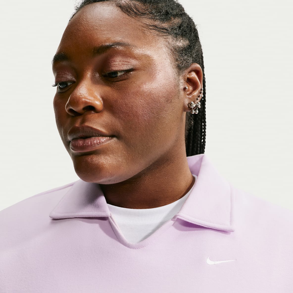 Nike Studio Fleece Medium Weight Women's Oversized Cropped Polo