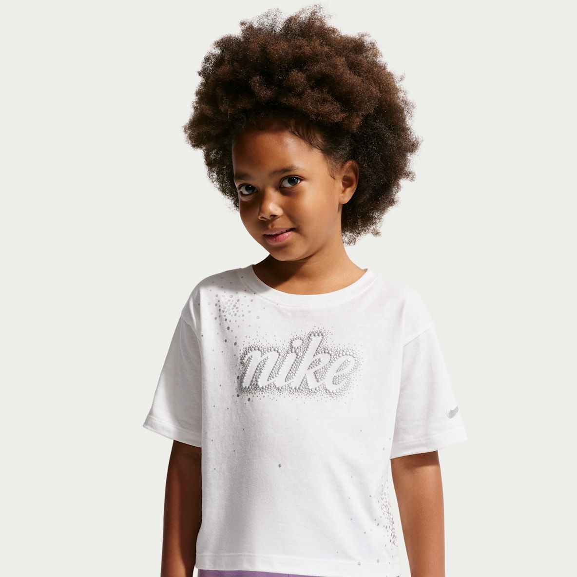 Nike Little Kids' Swoosh Sparkle Boxy T-Shirt