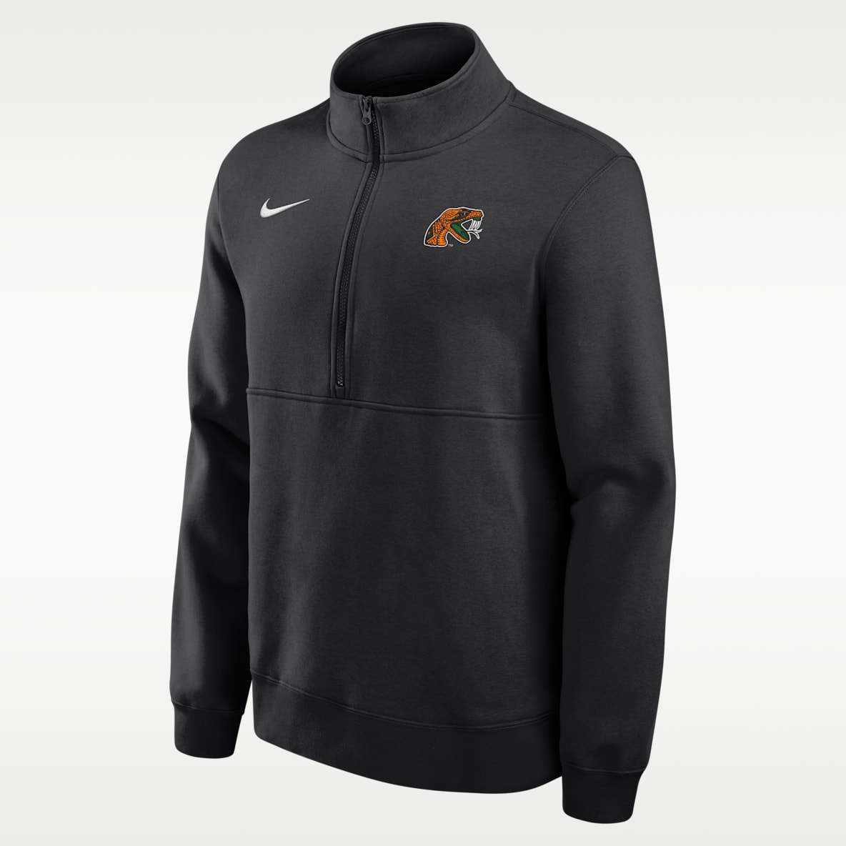 Florida A&M University Rattlers Club Sudadera universitaria Nike de tejido Fleece de medio cierre para hombre