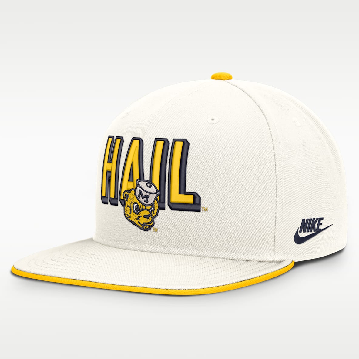 Michigan Legacy Letter & Mascot Pro Men's Nike Dri-FIT College Adjustable Hat