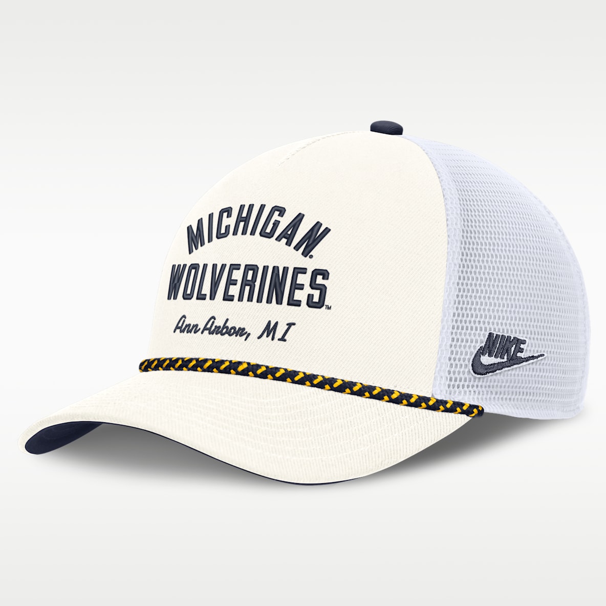 Michigan Denim Men's Nike College Trucker Adjustable Hat