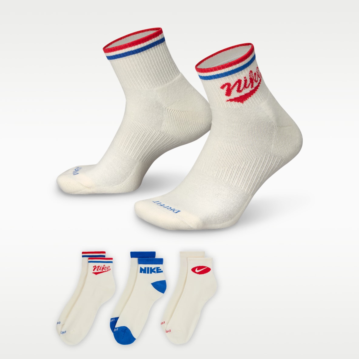 Nike Everyday Plus Calcetines al tobillo (3 pares)