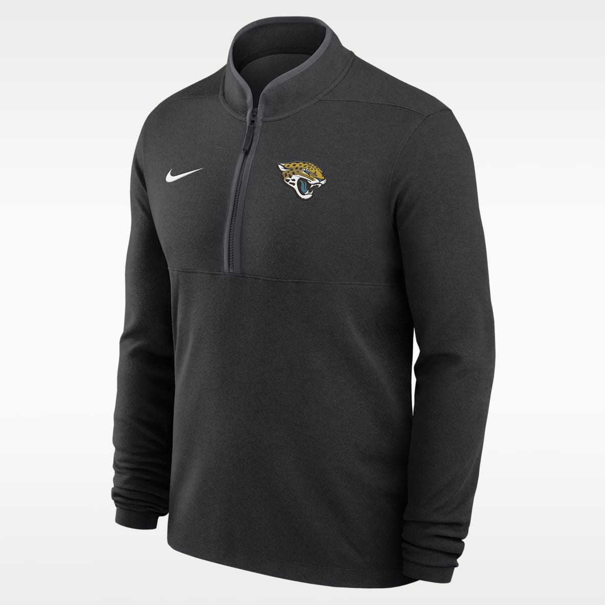 Jacksonville Jaguars Logo Victory Playera de manga larga Nike Dri-FIT de la NFL de medio cierre para hombre