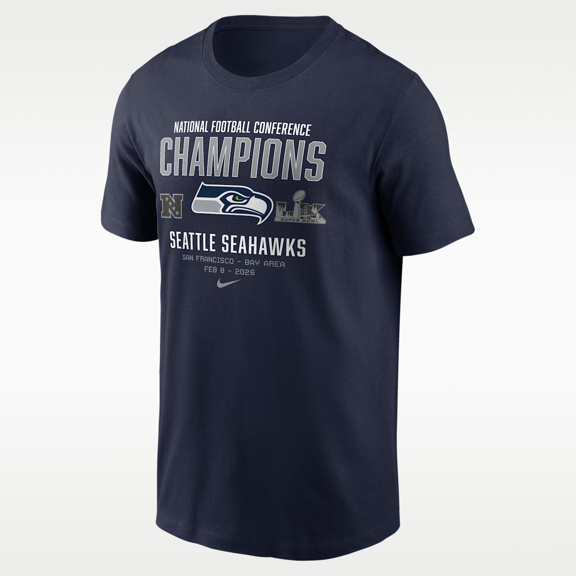 Seattle Seahawks 2026 NFC Champions Team Nation Men's Nike NFL T-Shirt