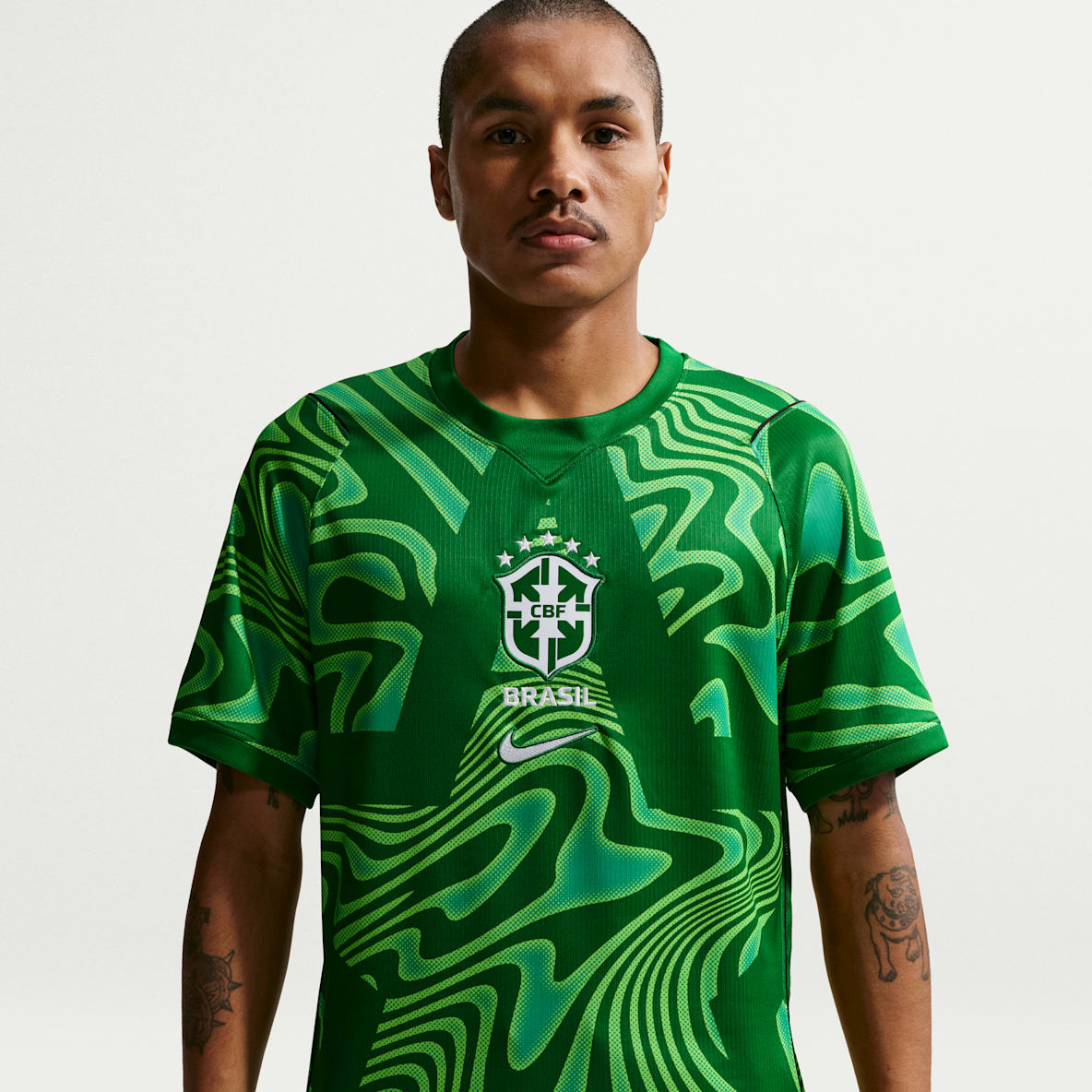 Brasil portero 2026 Stadium Jersey de fútbol de manga corta Nike Dri-FIT Replica para hombre