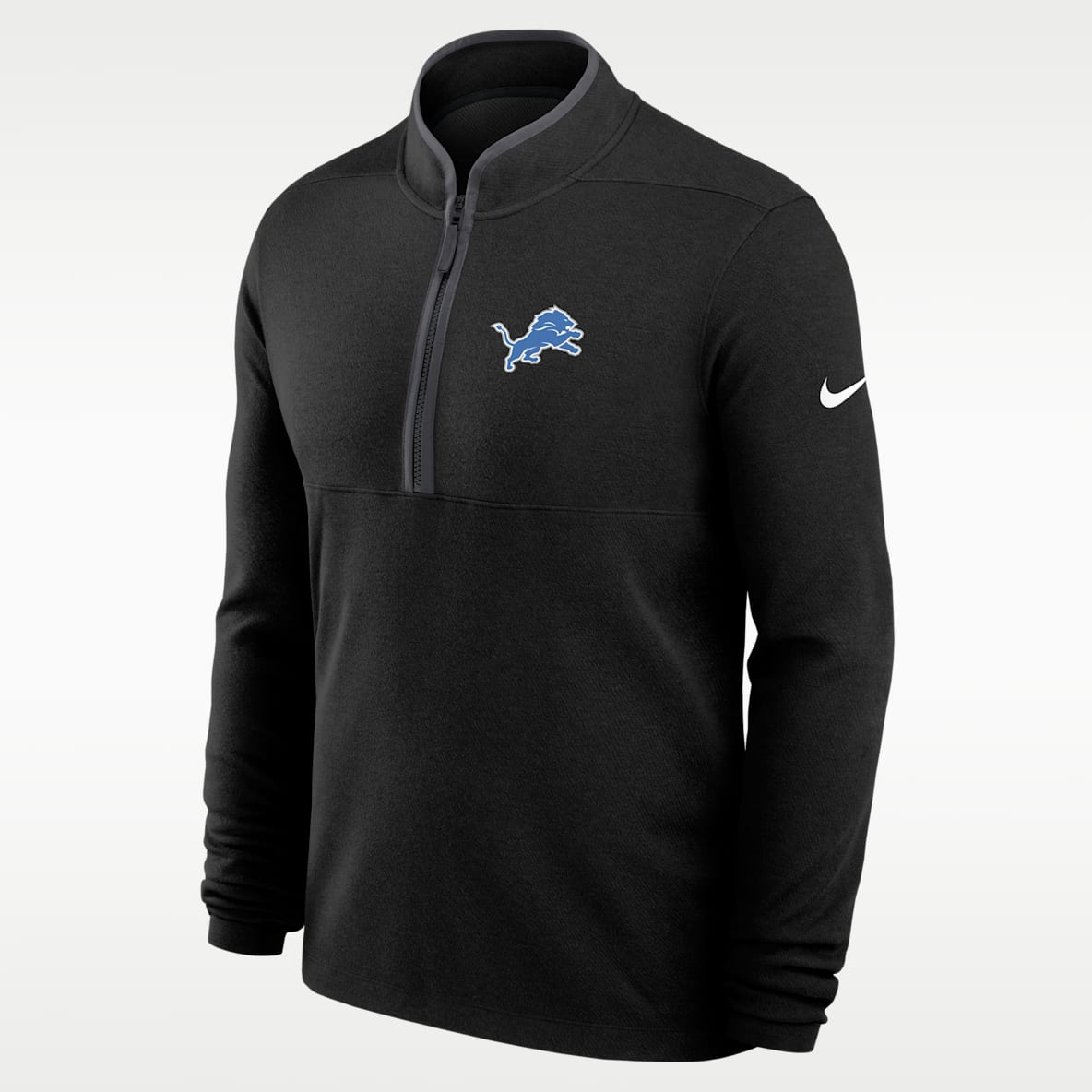 Detroit Lions Primetime Victory Playera de manga larga Nike Dri-FIT de la NFL de medio cierre para hombre