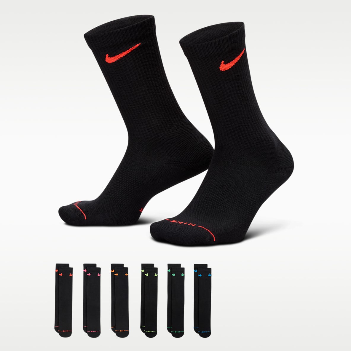 Nike Everyday Elevated Crew Socks (6 Pairs)