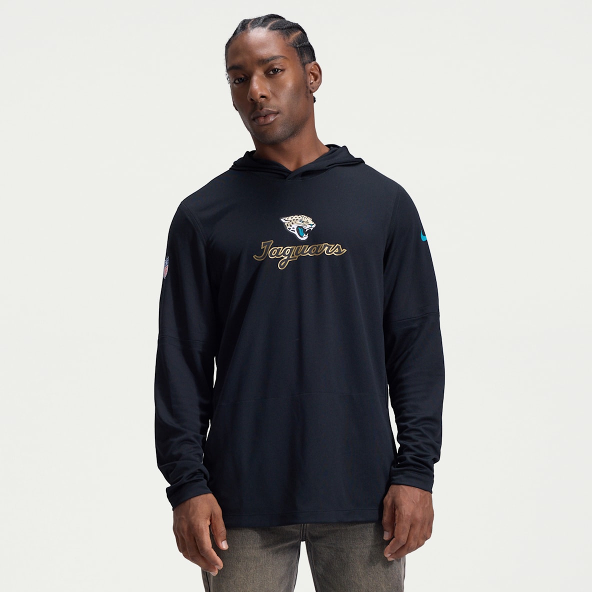 Jacksonville Jaguars Rivalries Collection Sideline Men's Nike Dri-FIT NFL Long-Sleeve Hooded Top