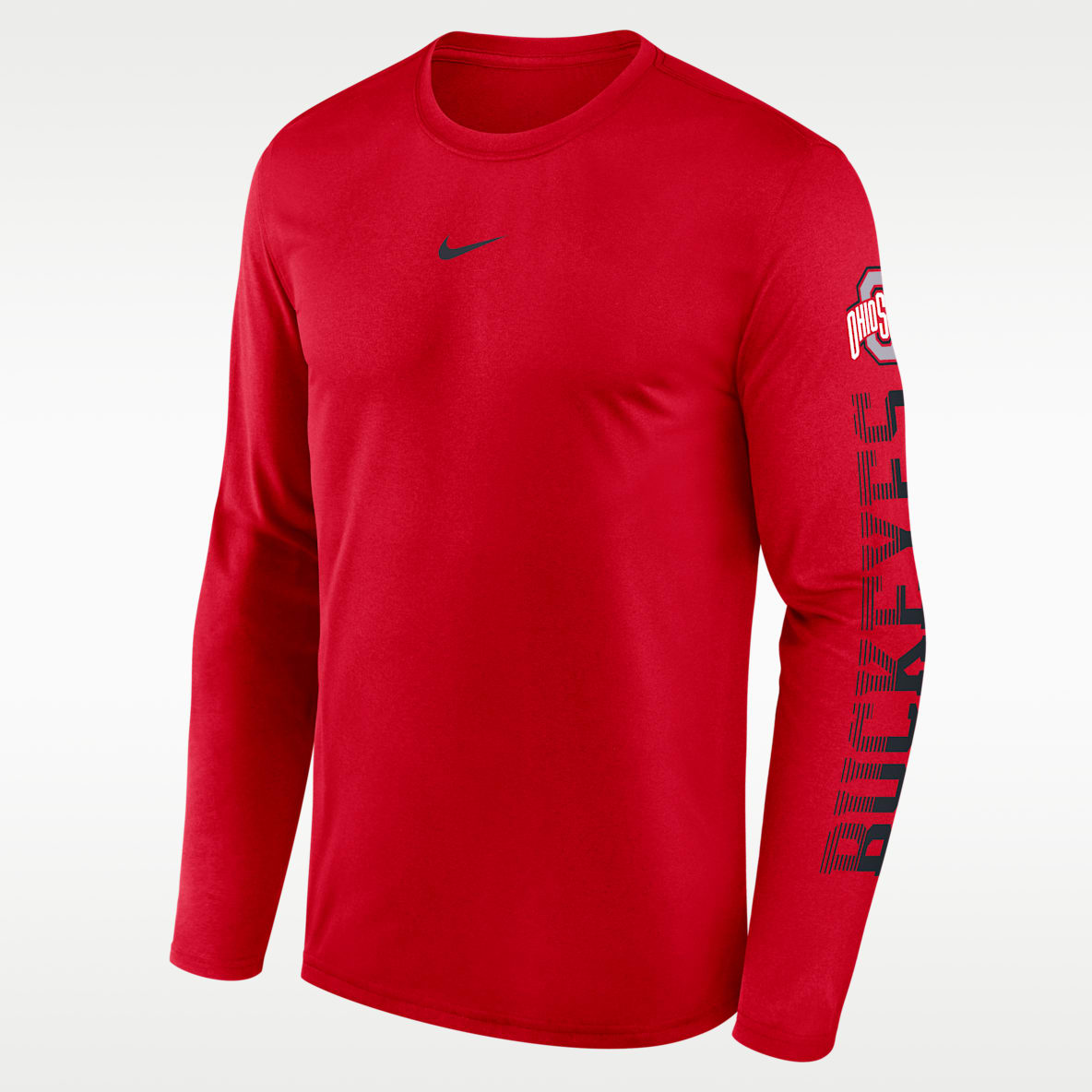 Ohio State Primetime Stack Legend Playera de manga larga universitaria Nike Dri-FIT para hombre