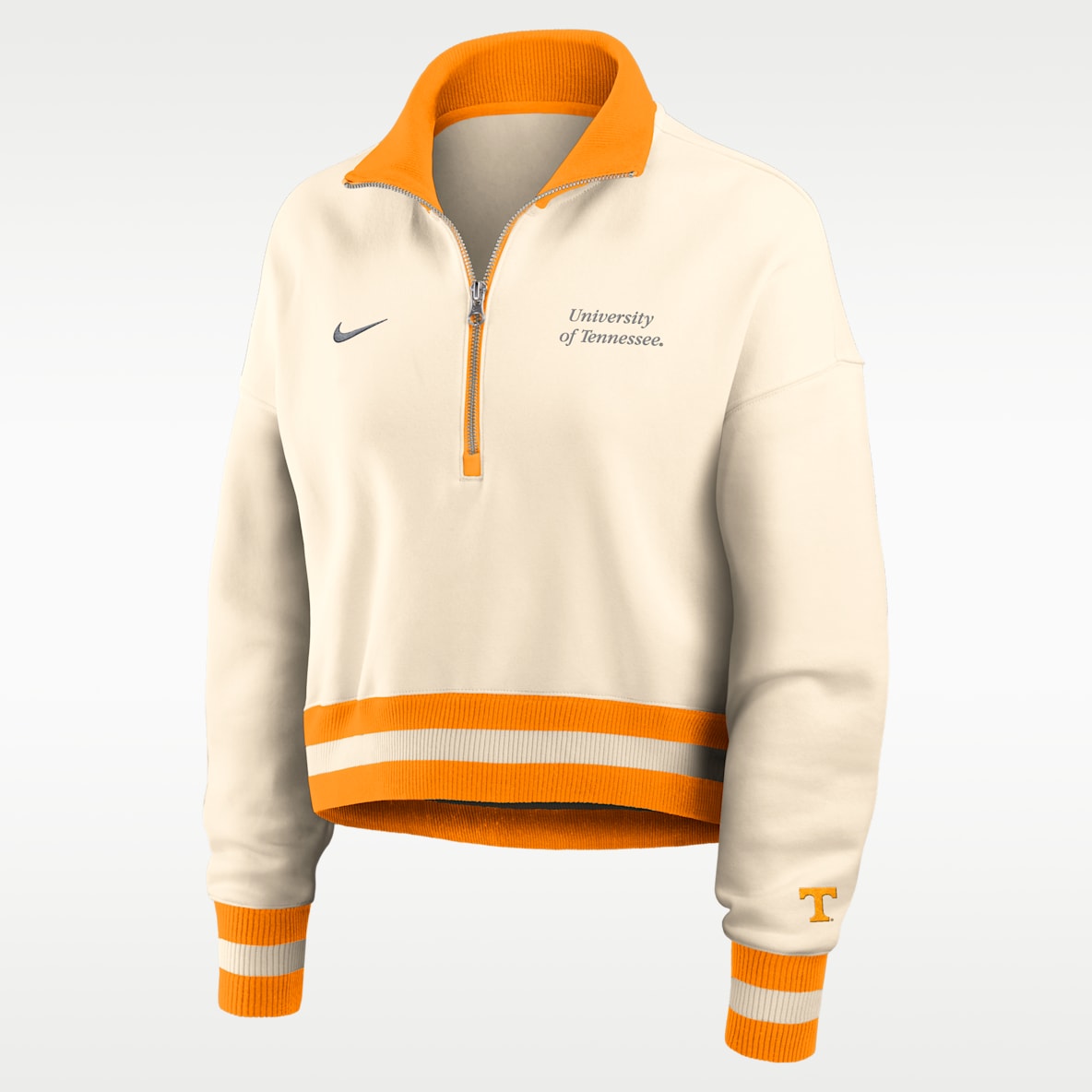Tennessee Legacy Women's Nike College Cropped 1/4-Zip Crew