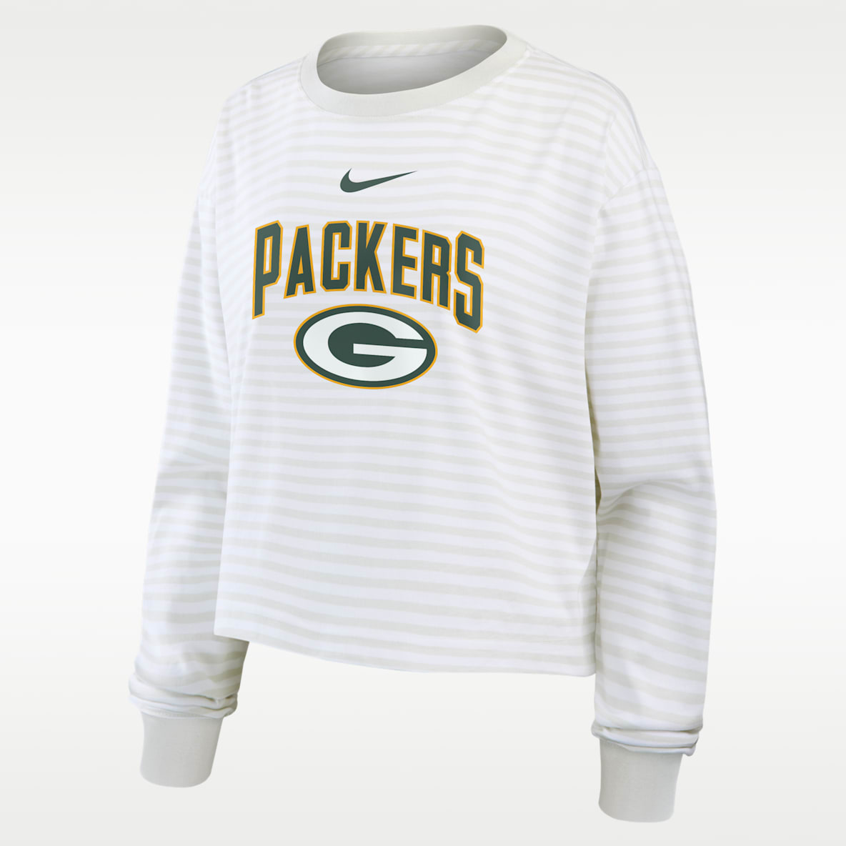 Green Bay Packers Primetime Women's Nike Cropped Long-Sleeve T-Shirt