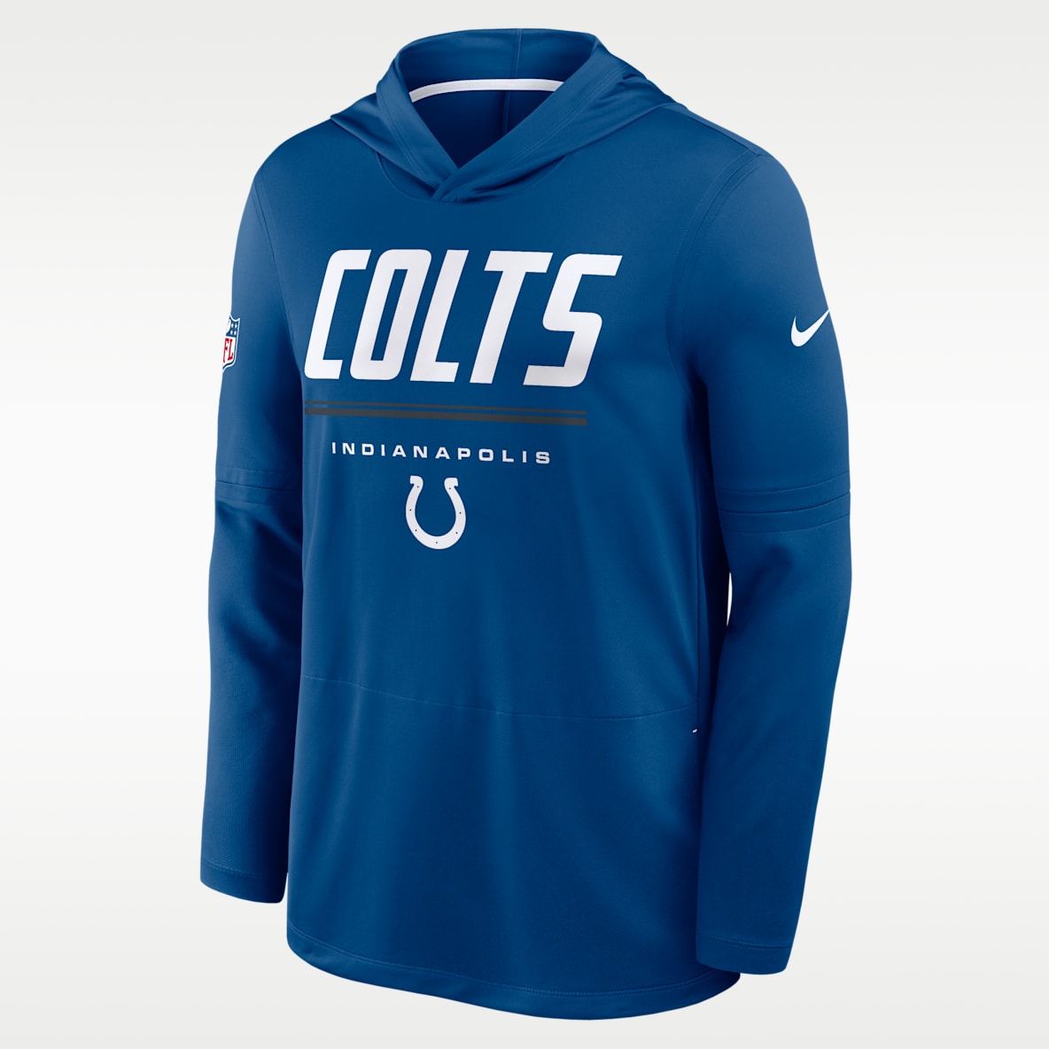 Indianapolis Colts Sideline Men's Nike Dri-FIT NFL Long-Sleeve Hooded Top