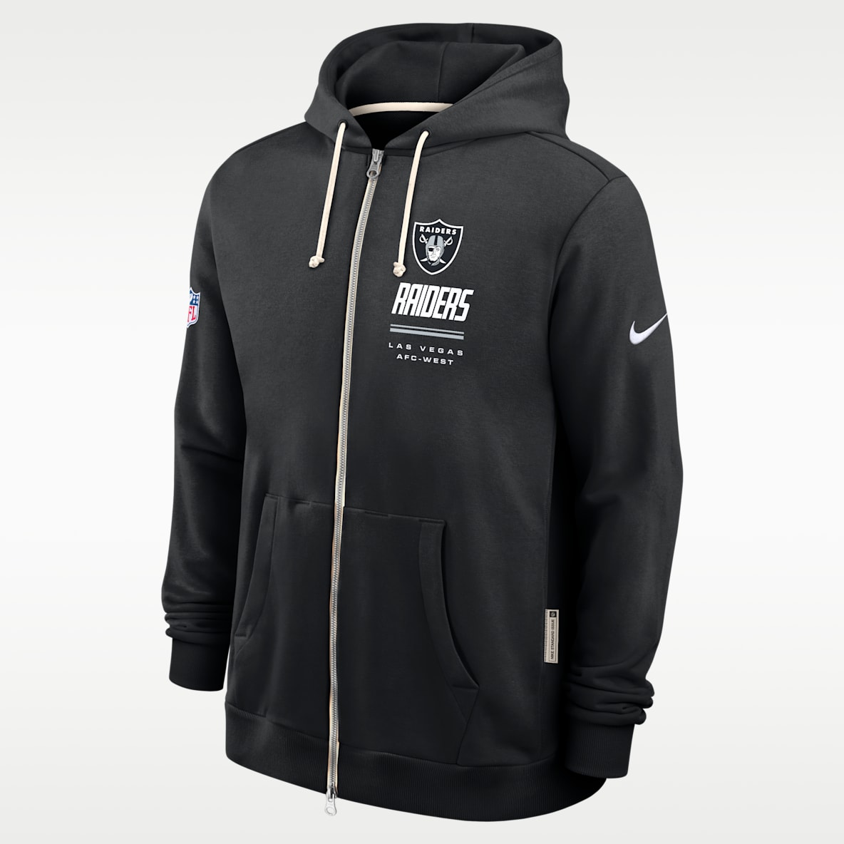 Las Vegas Raiders Sideline Standard Issue Men's Nike Dri-FIT NFL Full-Zip Hoodie