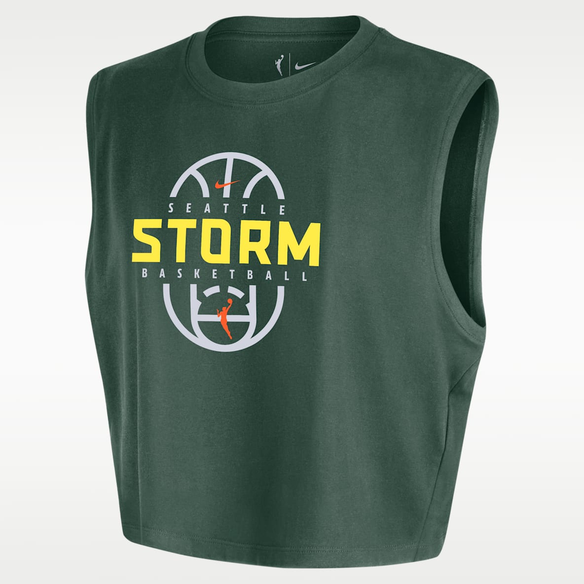 Seattle Storm Nike Women's WNBA Authentic Sleeveless Cropped T-Shirt