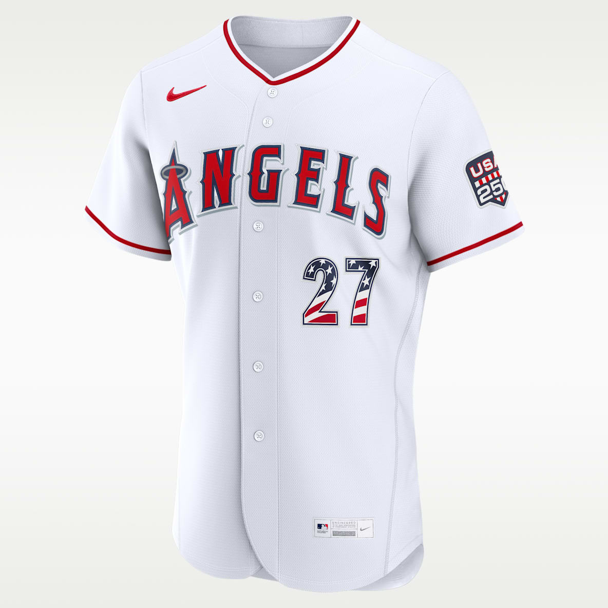 Mike Trout Los Angeles Angels USA 250 Men's Nike MLB Authentic Jersey
