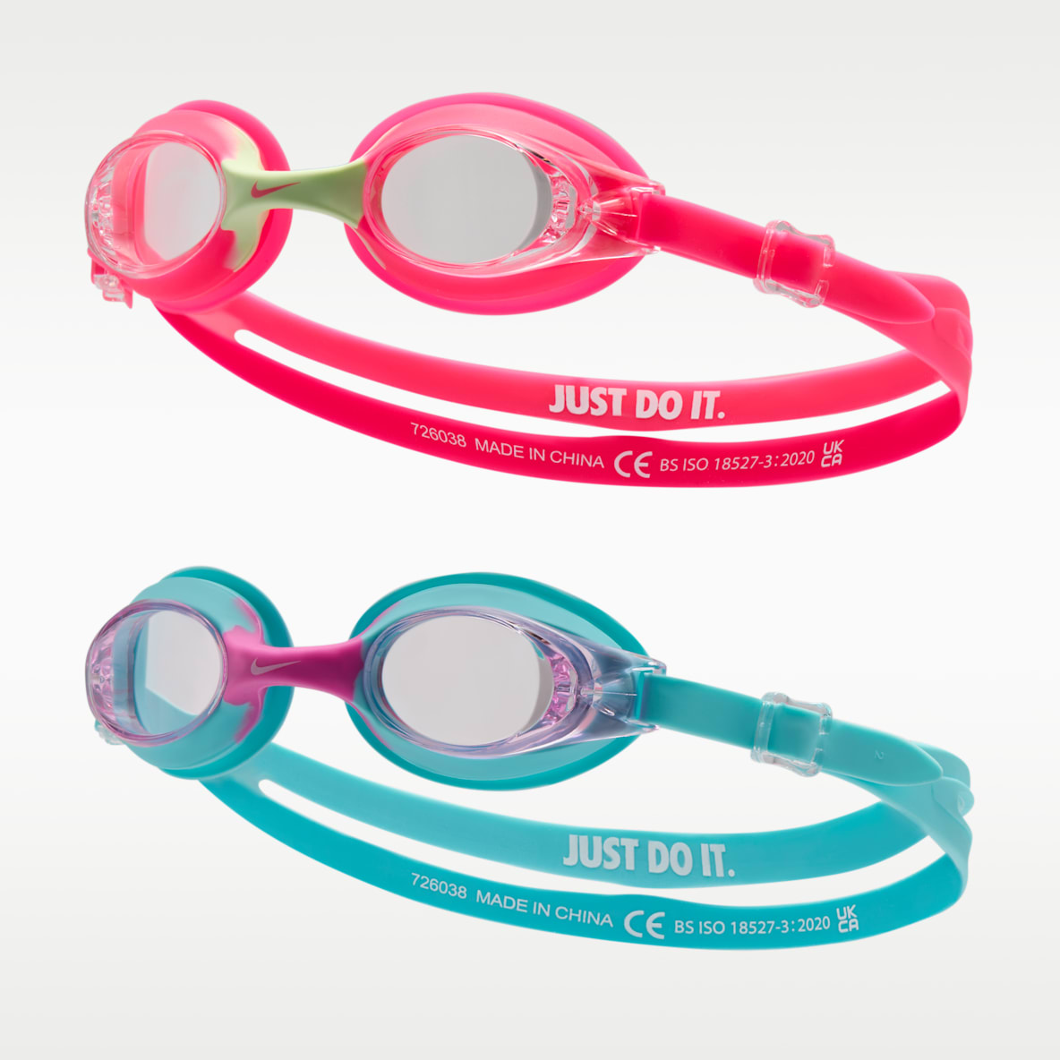 Natación Nik Lil 'Swoosh Goggles para niños talla pequeña (paquete de 2)