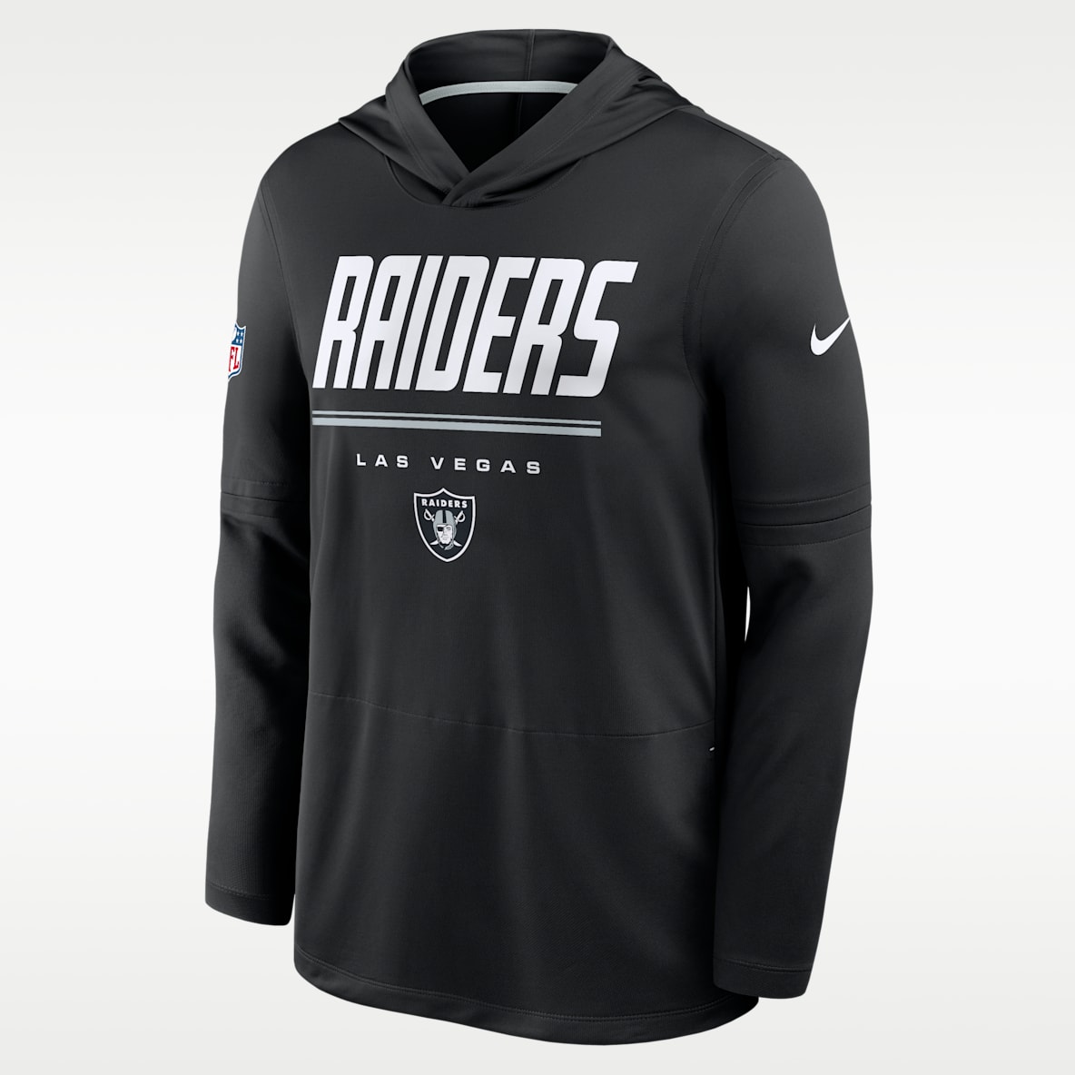 Las Vegas Raiders Sideline Men's Nike Dri-FIT NFL Long-Sleeve Hooded Top