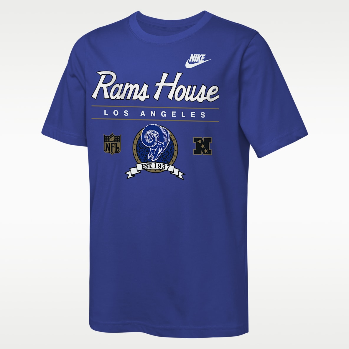 Los Angeles Rams Rewind Hometown Slub Big Kids' Nike Dri-FIT NFL T-Shirt