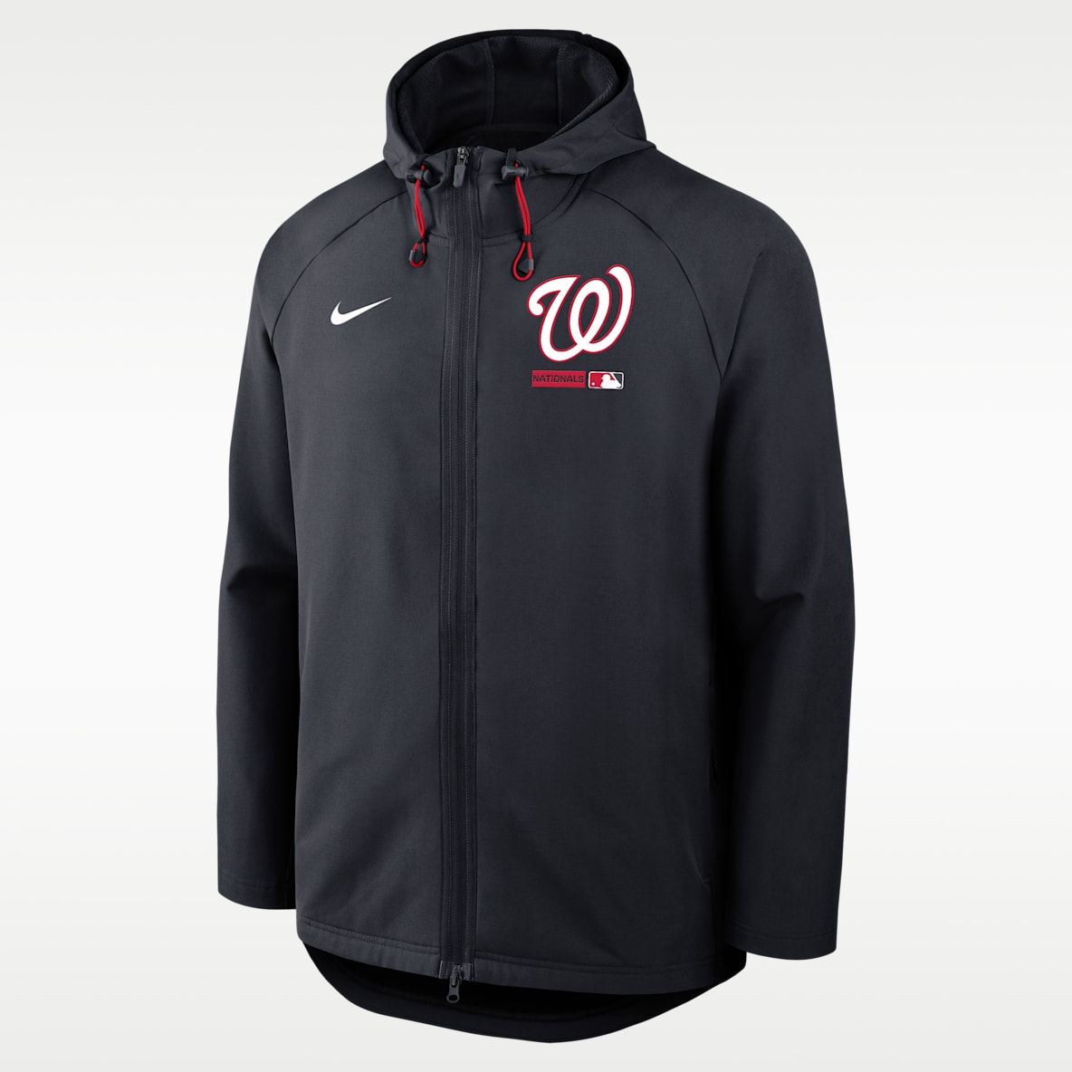 Washington Nationals Authentic Collection Chamarra con gorro y cierre completo Nike Therma-FIT de la MLB para hombre