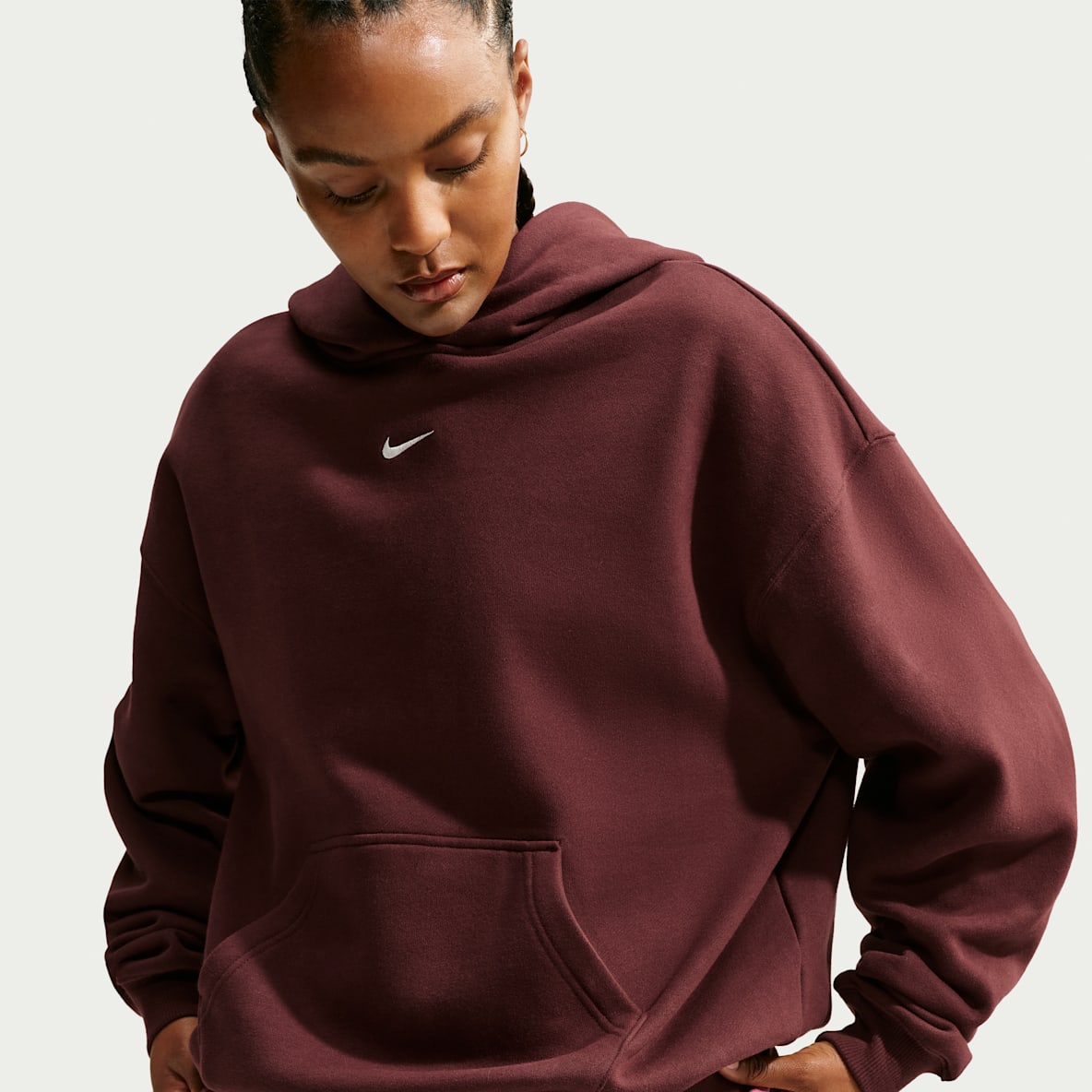 Nike Studio Fleece Medium Weight Sudadera con gorro sin cierre oversized para mujer