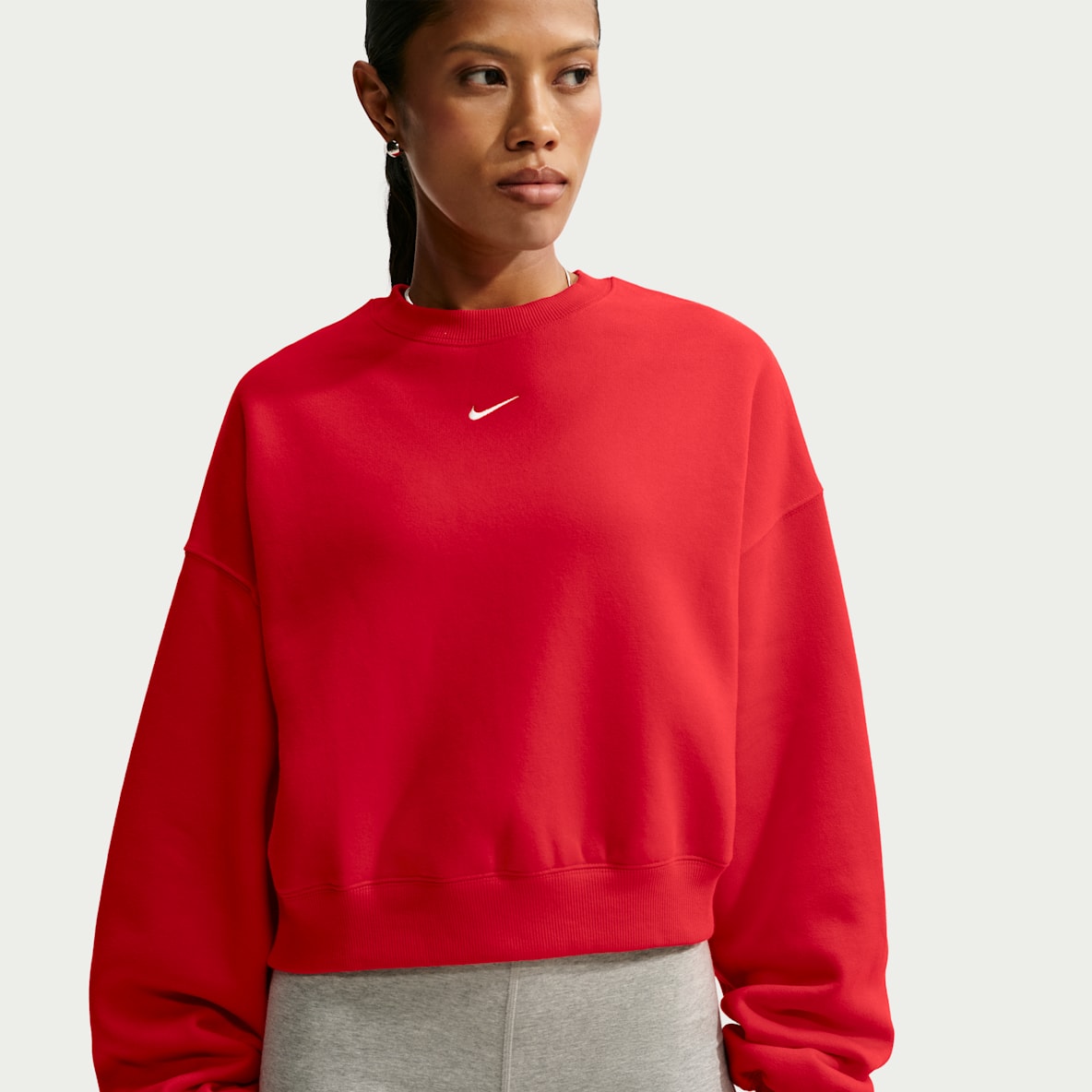 Nike Studio Fleece Medium Weight Women's Oversized Cropped Crew