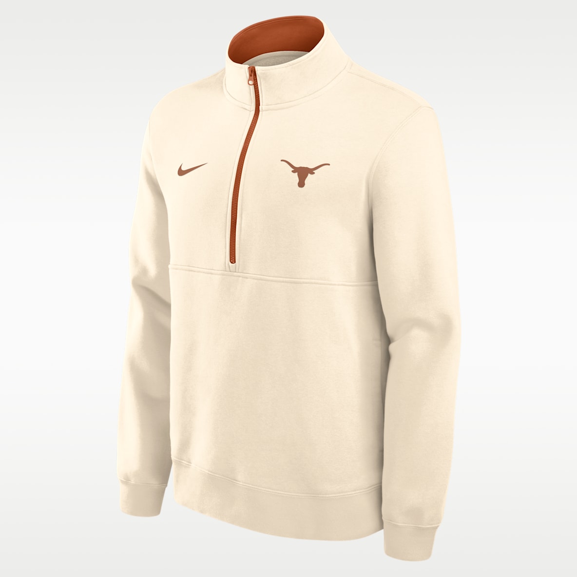 Texas Primetime Primary Logo Men's Nike College 1/2-Zip Crew