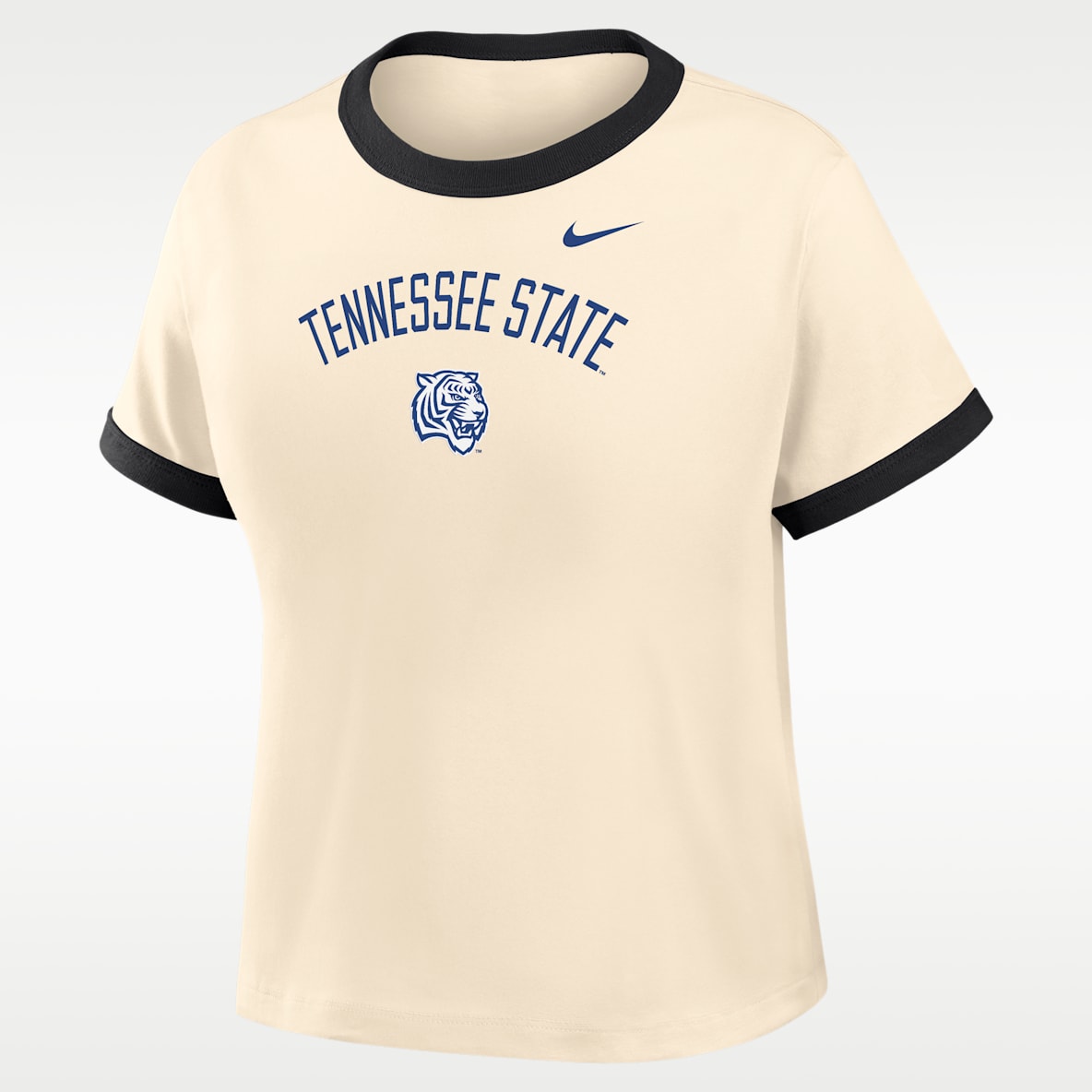 Nike College (Tennessee State University) Women's Cropped Ringer T-Shirt
