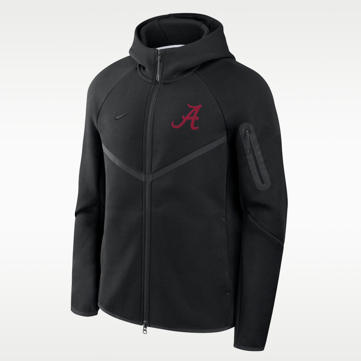 Alabama Tech Fleece Windrunner Chamarra universitaria Nike con gorro de cierre completo para hombre