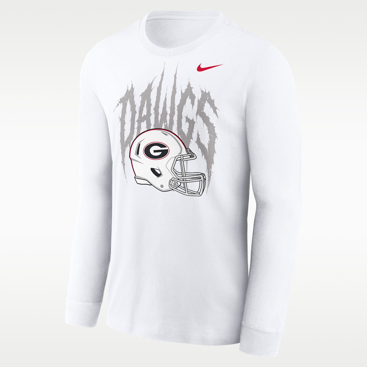Georgia 2026 White Out Dawgs Playera de manga larga universitaria Nike para hombre