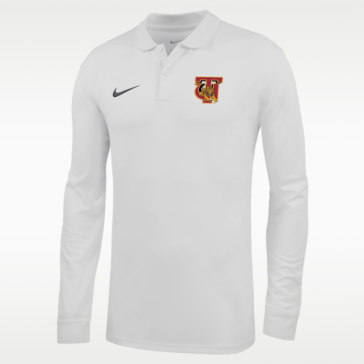 Nike College (Tuskegee University) Polo de manga larga Dri-FIT para hombre